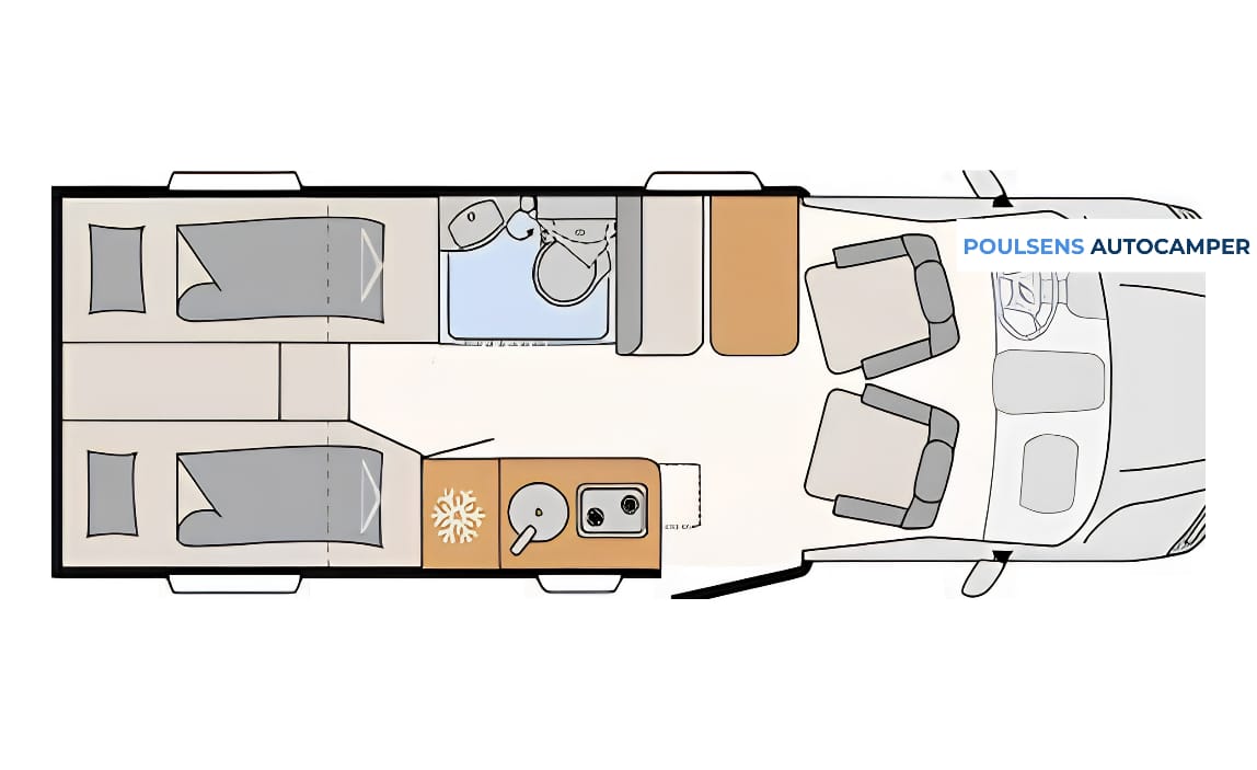 Vue extérieure du camping-car semi-intégré Dethleffs Globebus Performance T 46 4X4 2026