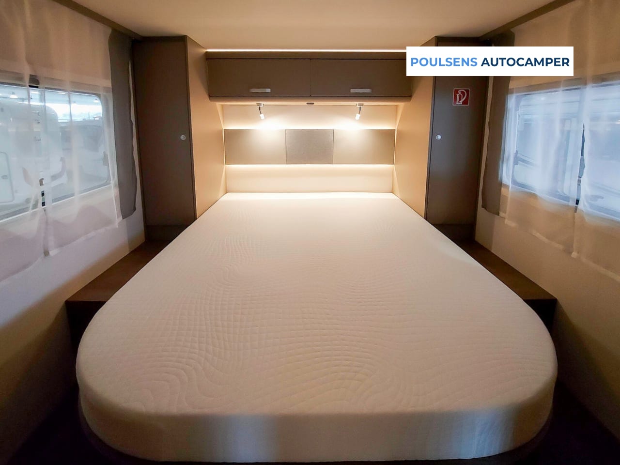 Espace couchage du Carado T 459 Pro+ avec lit central