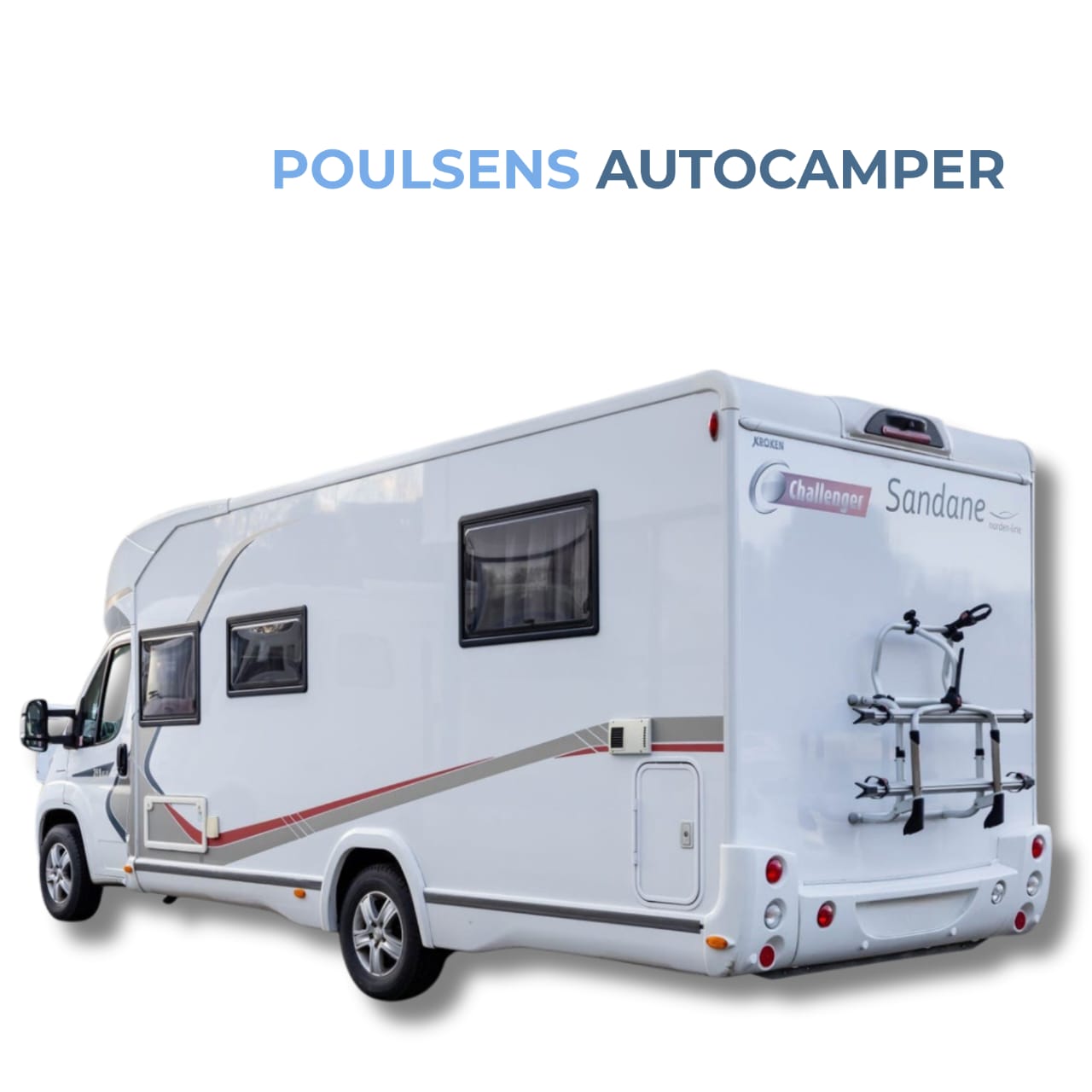 Vue arrière du camping‑car Challenger 398 XLB 2017 avec auvent