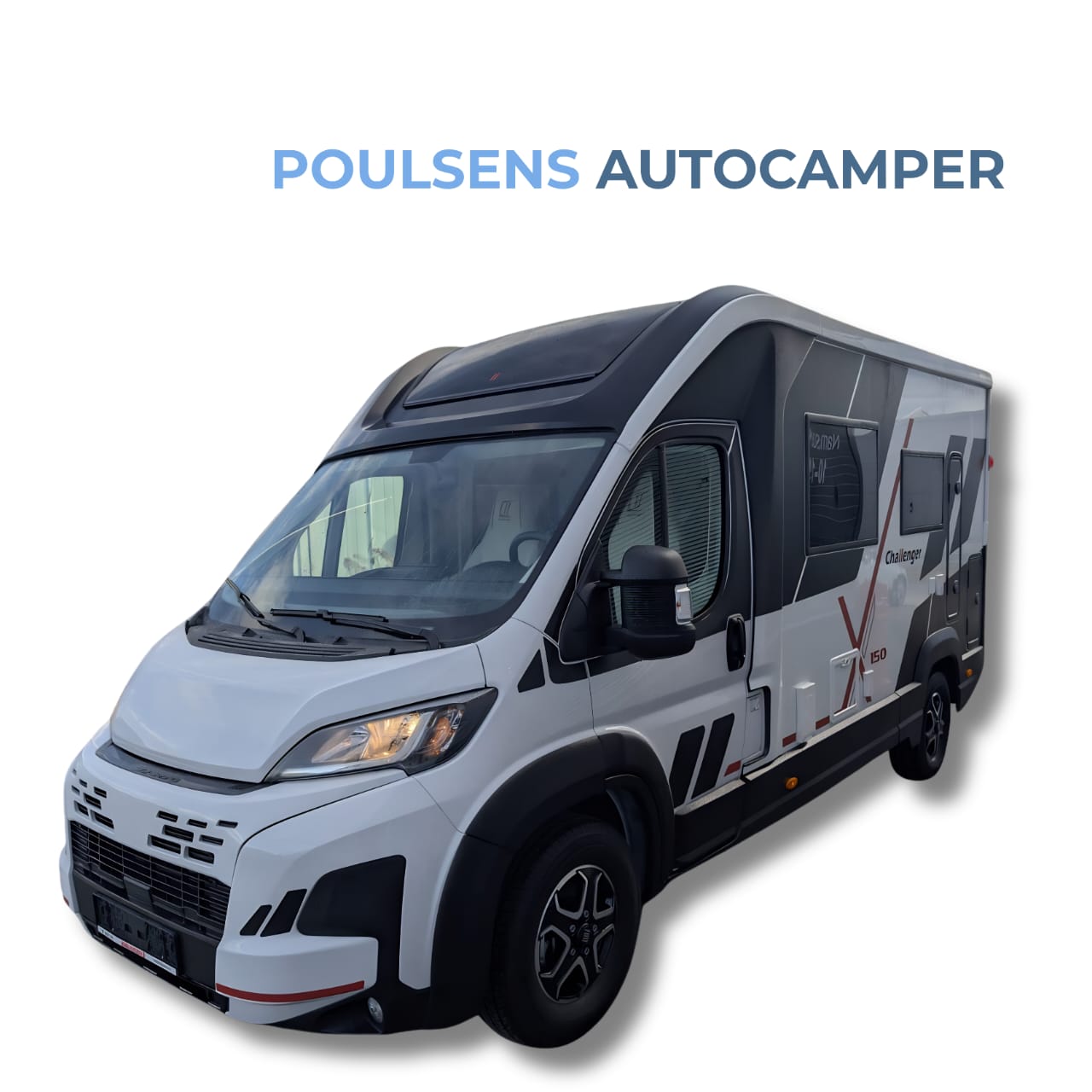 Vue extérieure du camping-car compact Challenger X150 2025 disponible chez Poulsens Autocamper