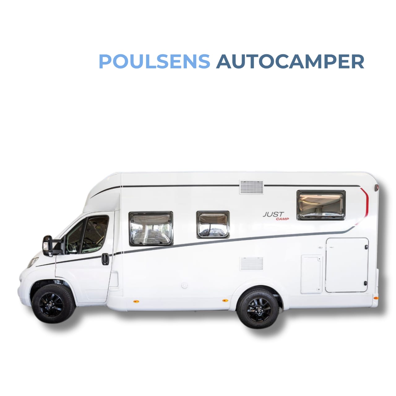 Vue extérieure de côté du camping-car semi-intégré Dethleffs JUST CAMP T 6812 EB 2024 avec design moderne et jantes alliage