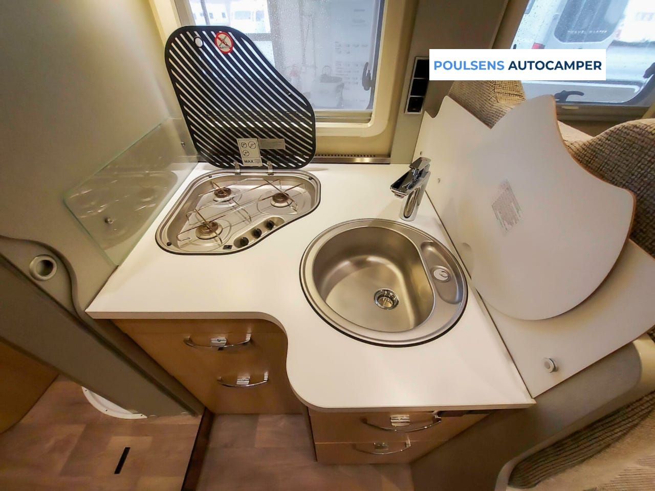 Cuisine du Hymer Tramp GL Ambition 578 2019 avec réfrigérateur
