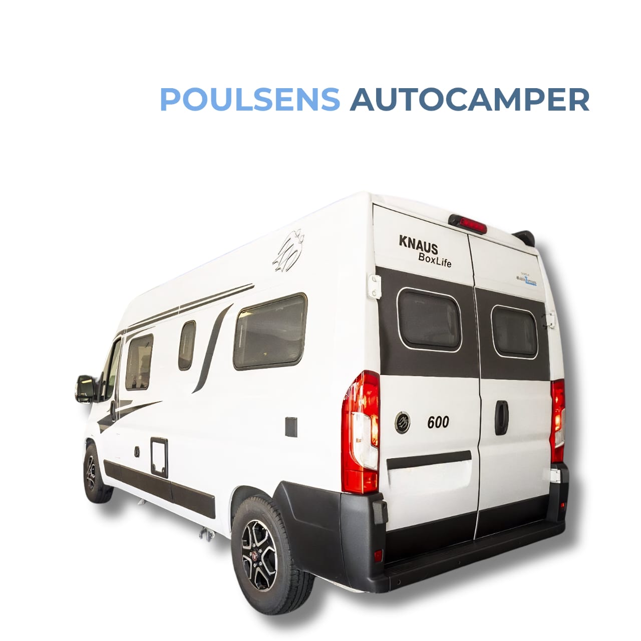 Vue arrière du camping-car urbain Knaus BOXLIFE 600 ME 2023 d’occasion sur base Fiat Ducato
