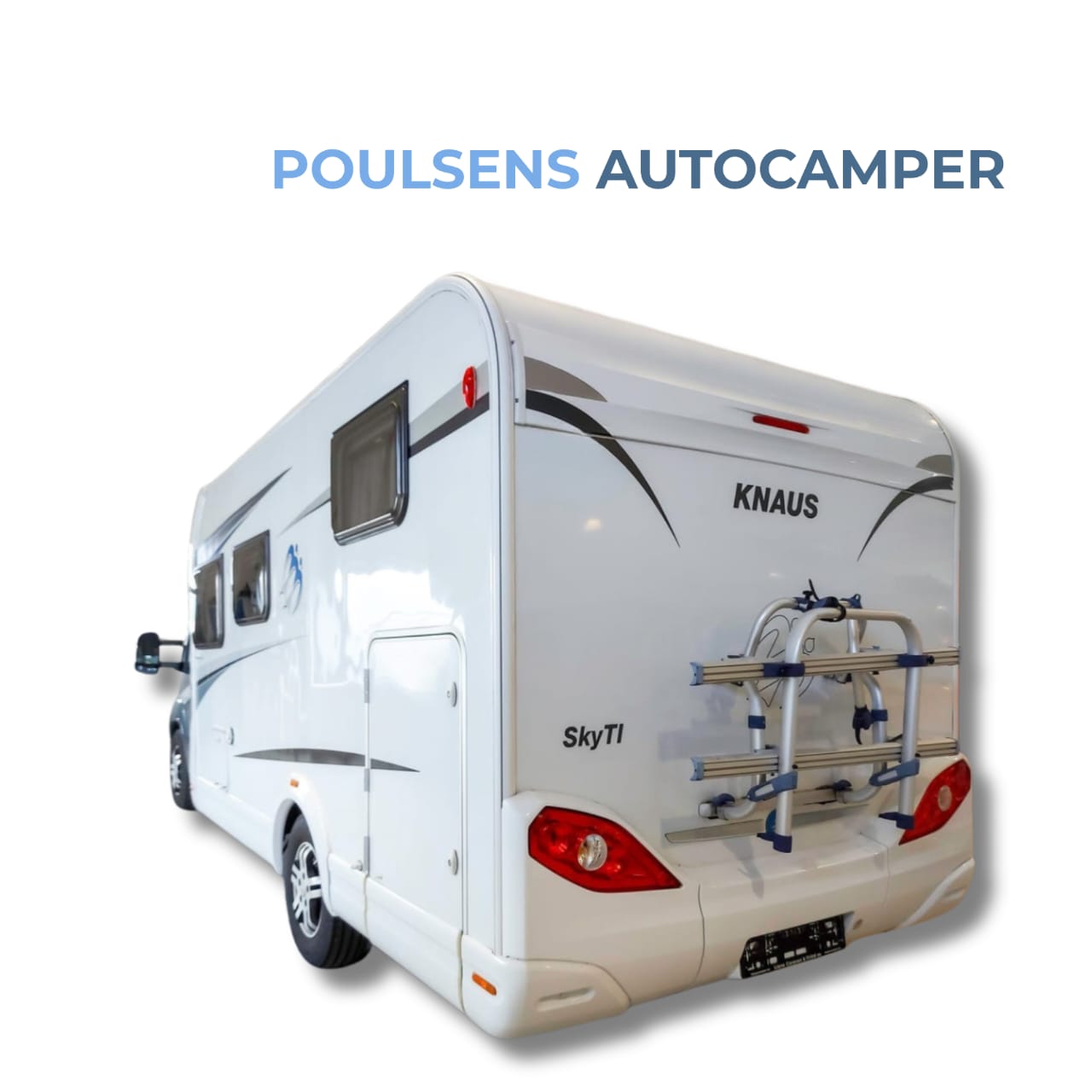 Vue arrière du Knaus Sky TI 650 MG avec auvent