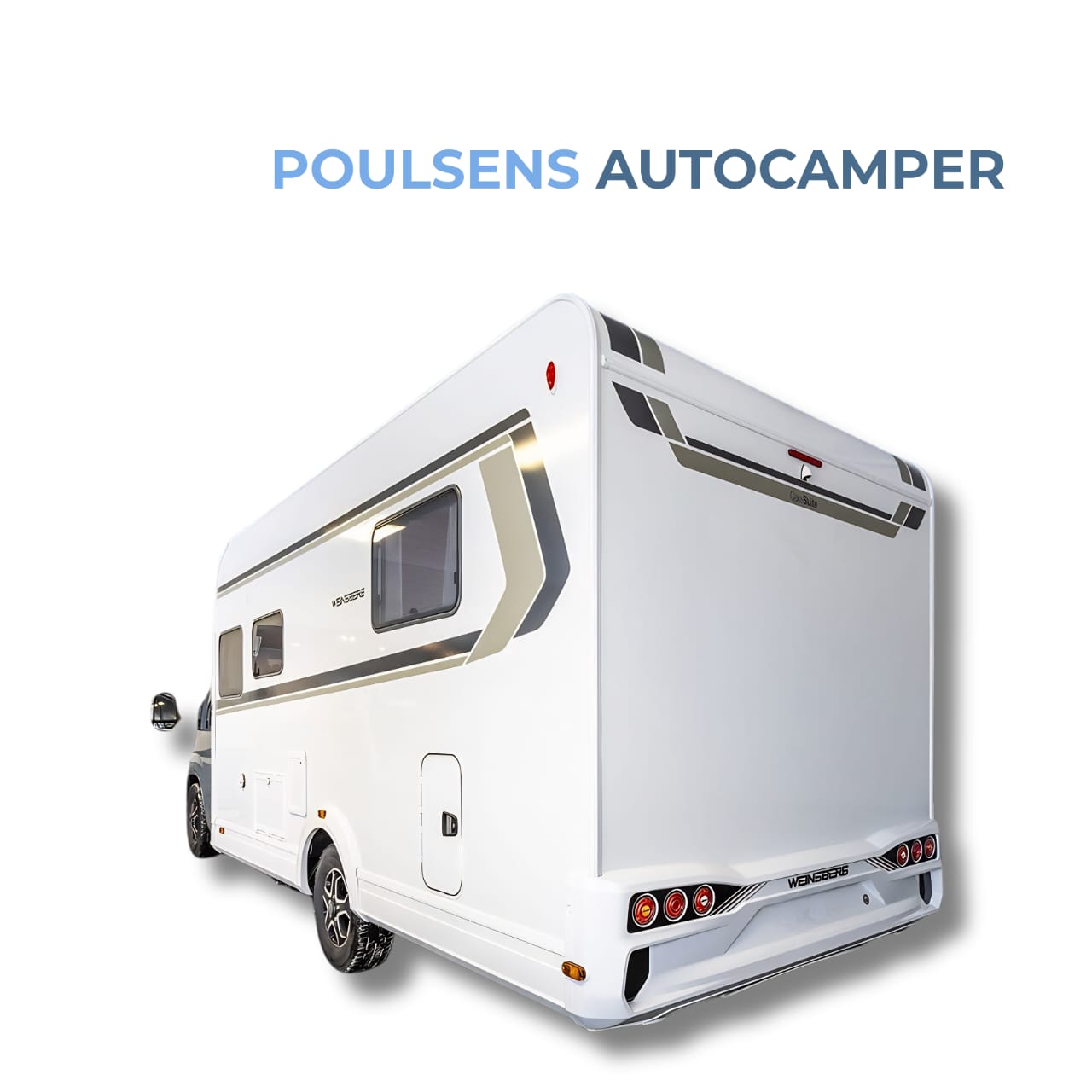 Vue arrière du camping-car semi-intégré Weinsberg CARASUITE 700 DX 2026 sur base Fiat Ducato